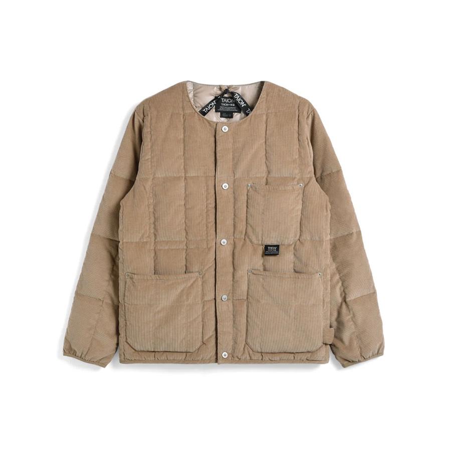 TAION（タイオン） ワーク クルーネック コーデュロイ×ダウン