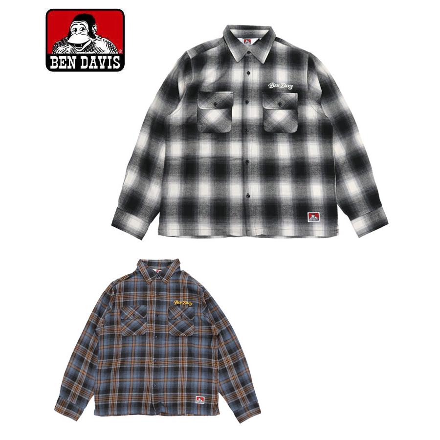 【NEW】ベンデイビス（BEN DAVIS）/EMBRO OMBRE SHIRT / 2カラー [25780021] BEN DAVIS（ベンデイビス） EMBRO OMBRE SHIRT / 2カラー [25780021
