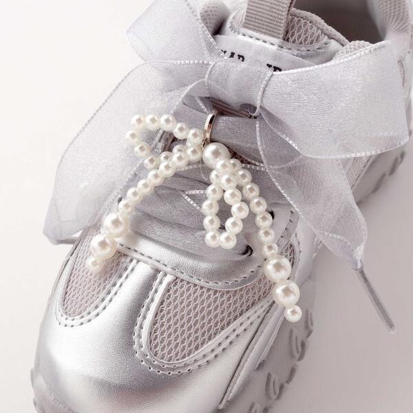 お取り置き46Ａ✨♥安価＆高品質✨♥携帯リボンシューズ✨フラワーリボン✨♥♥ SLAP SLIP（スラップスリップ） キラふわフラワーリボンスニーカー(17