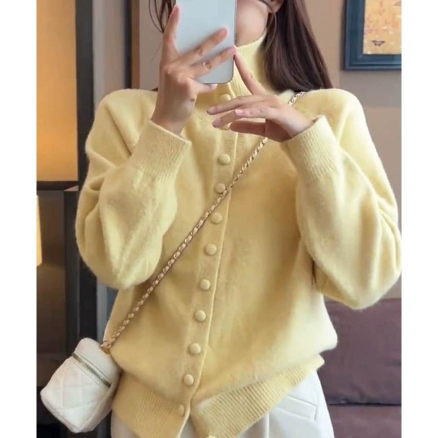 くるみボタンハイネックニットカーディガン : マルイ(丸井)Yahoo!店