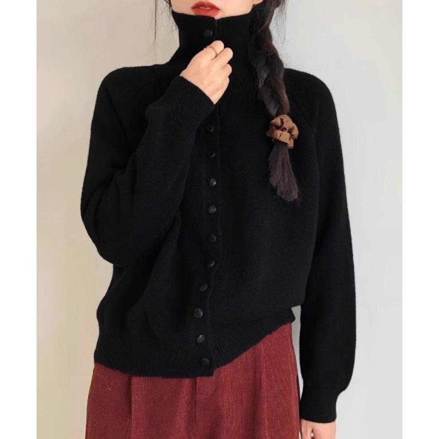 くるみボタンハイネックニットカーディガン : マルイ(丸井)Yahoo!店
