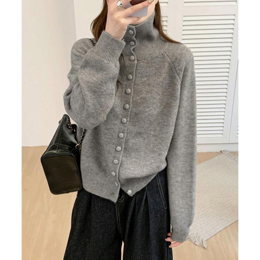 くるみボタンハイネックニットカーディガン : マルイ(丸井)Yahoo!店