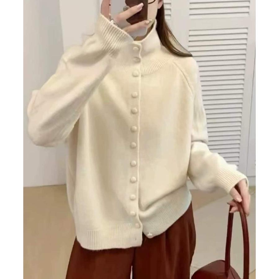 くるみボタンハイネックニットカーディガン : マルイ(丸井)Yahoo!店