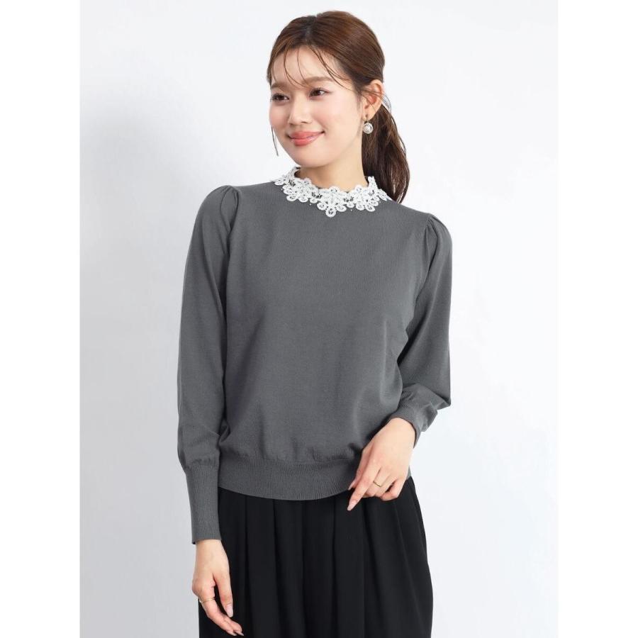 FENNEL（フェンネル） レースネックニットトップス : マルイ(丸井