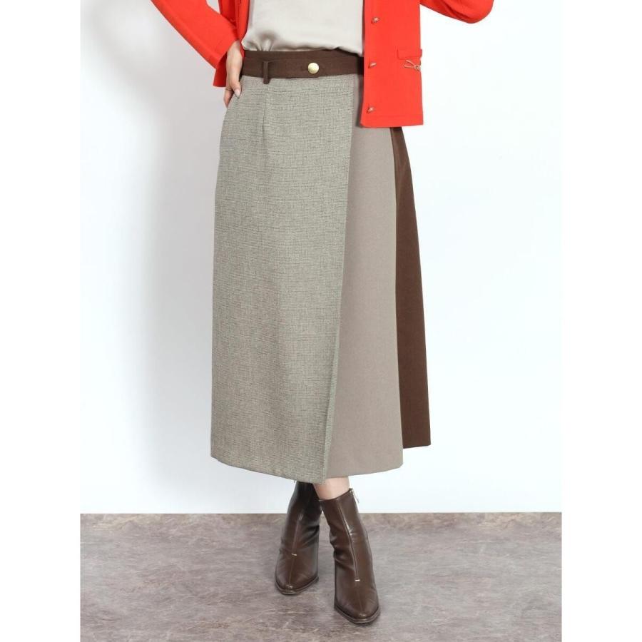 FENNEL（フェンネル） 千鳥柄配色ラップ風スカート : マルイ(丸井