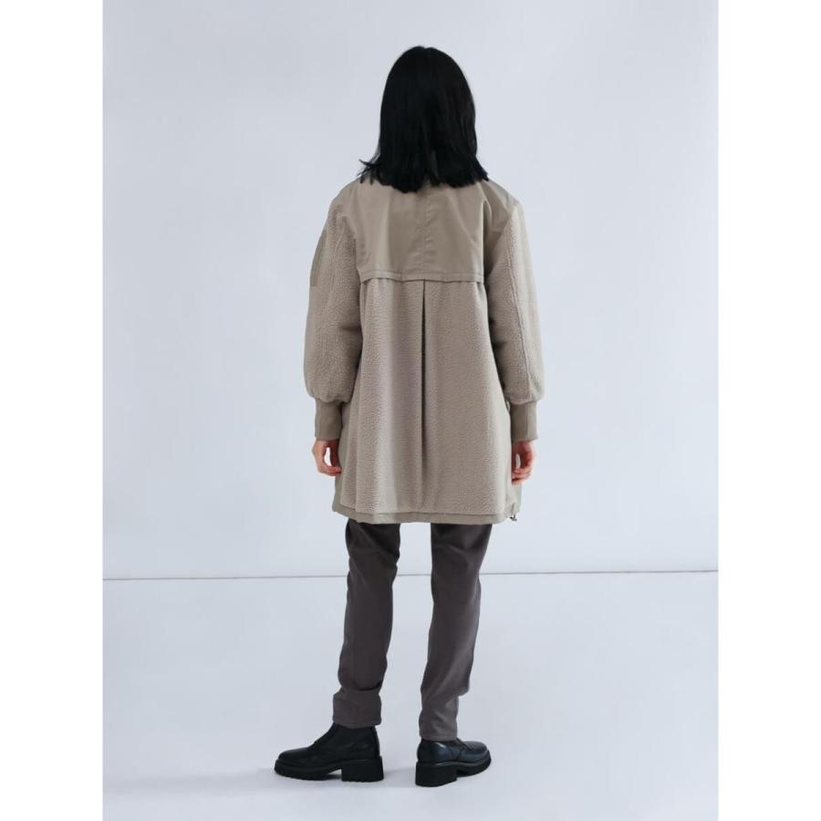 LASUD（ラシュッド） 異素材ドッキングミリタリーロングコート