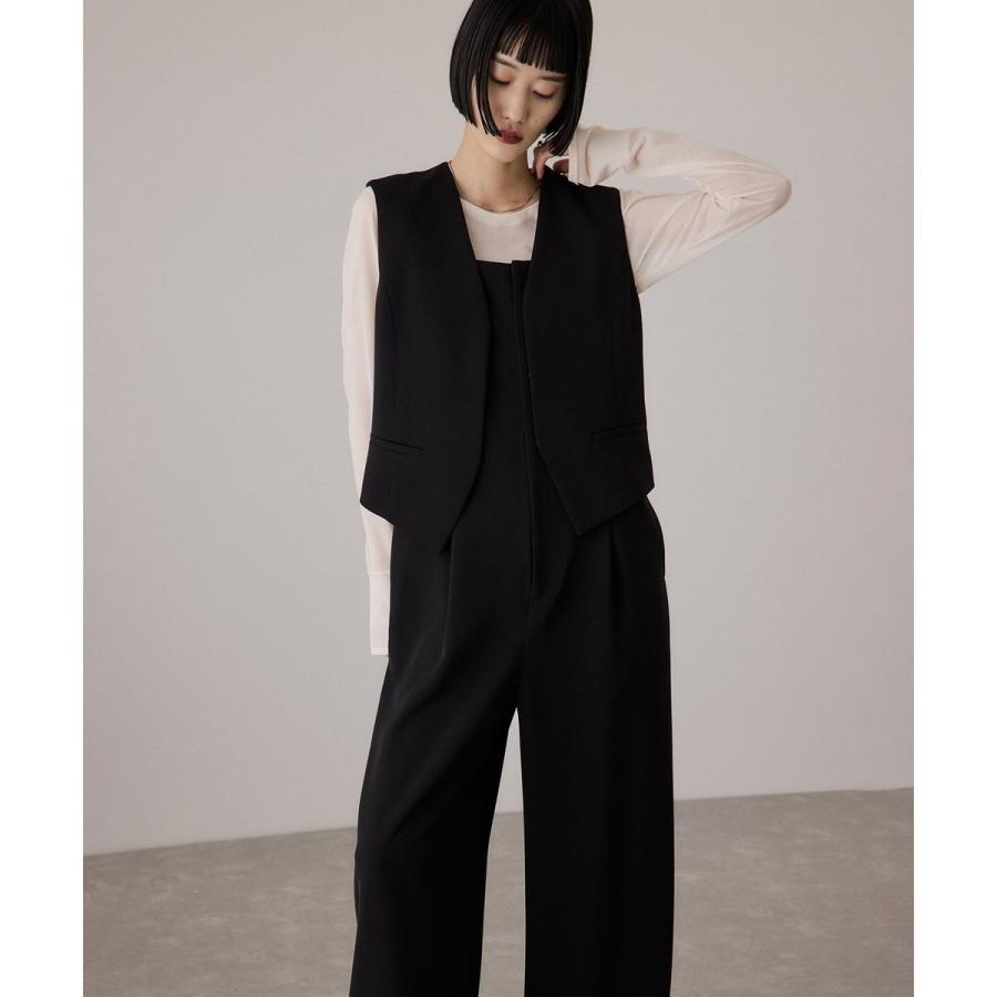 【美品】ADAM ET ROPE' ジレコンビロンパース ADAM ET ROPE'（アダムエロペ） 【サステナブル】ジレコンビロンパース