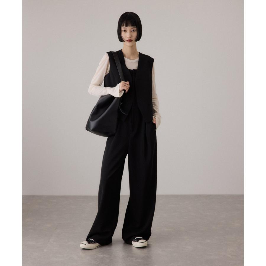 ADAM ET ROPE アダムエロペ 24SS 逸品・サステナブル シャツロンパース GAY04090 Free ブラック ジャンプスーツ オールインワン【中古】【ADAM ET ROPE】 Adam et Rope' - ADAM ET ROPE アダムエロペ 24SS 逸品・サステナブル