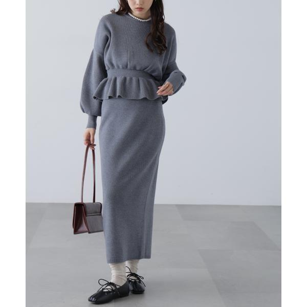 ペプラムニットセットアップ : マルイ(丸井)Yahoo!店 - 通販 - Yahoo