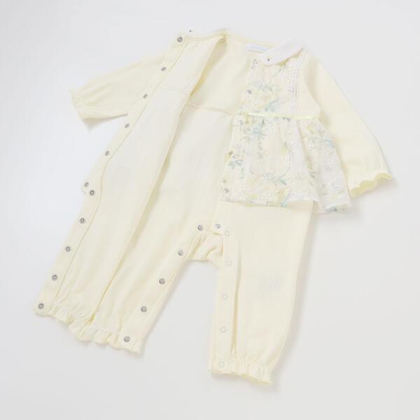 【お揃い】オーガンジー花柄プリントスカート付き長袖カバーオール(70~80cm)_17