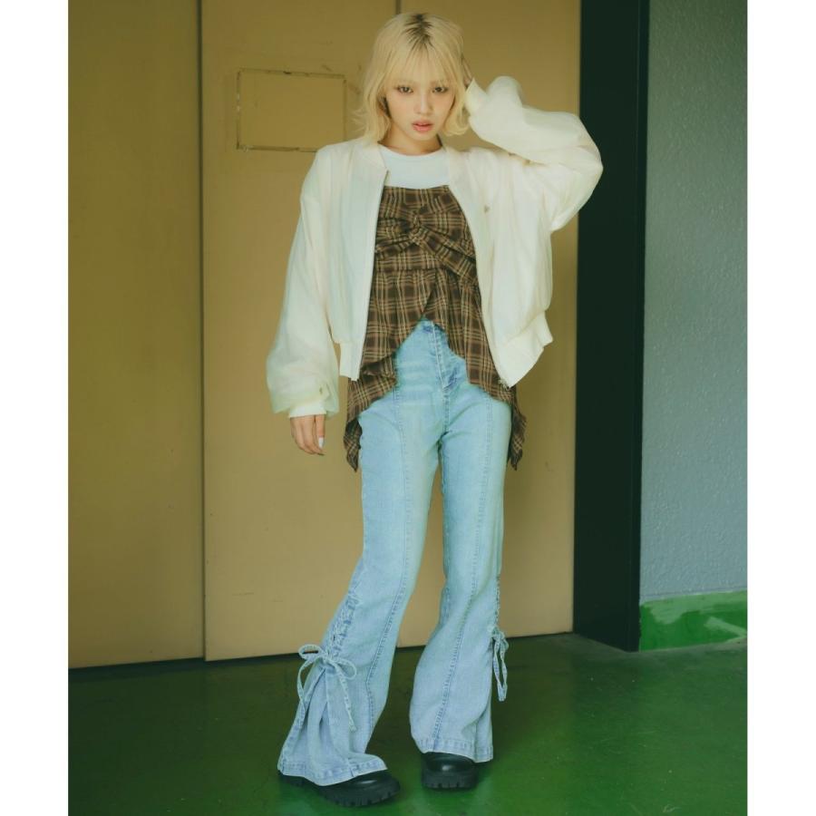 LOVETOXIC レースアップフレアデニムパンツ : マルイ(丸井)Yahoo!店