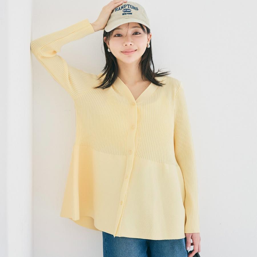 coca（コカ） ペプラムニットチュニックカーディガン 全3色 : マルイ