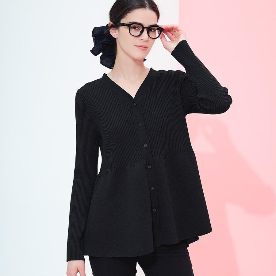 coca（コカ） ペプラムニットチュニックカーディガン 全3色 : マルイ