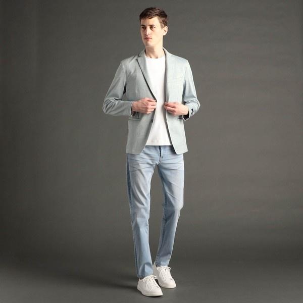 DELEGANT メランジプリントジャージ セットアップジャケットの画像