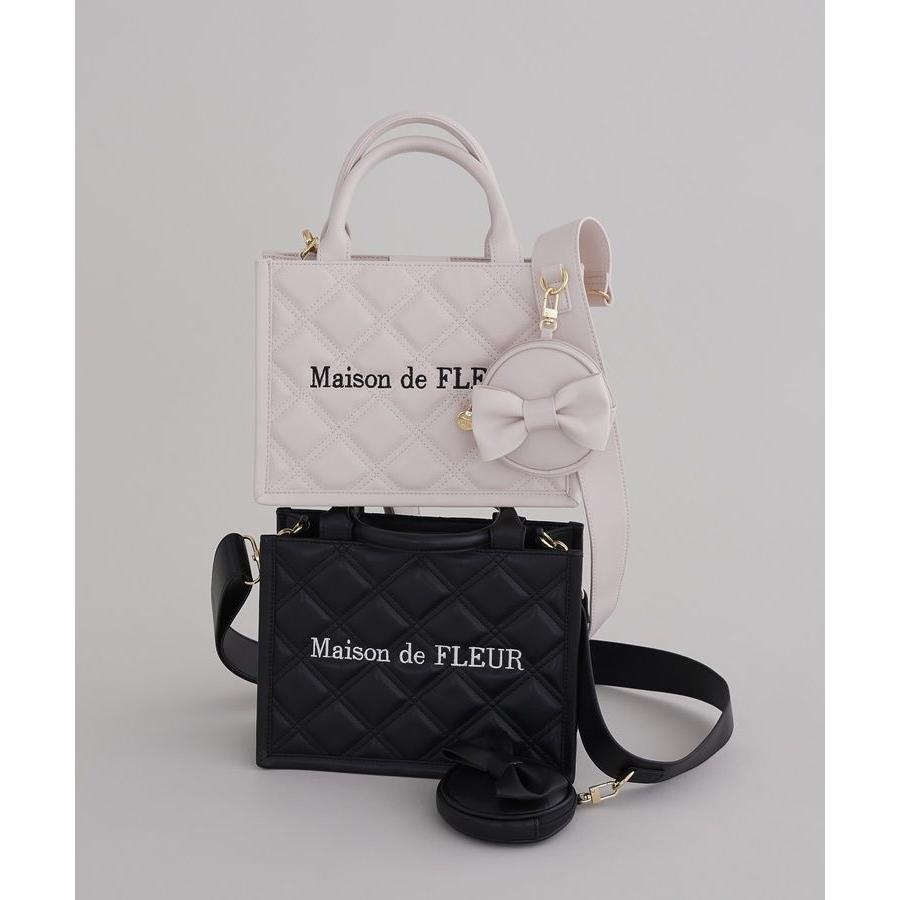Maison de FLEUR（メゾンドフルール） 【ミニポーチ付き】キルティング 