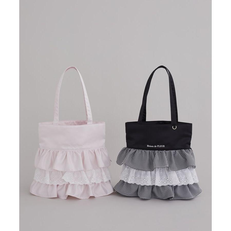 Maison de FLEUR（メゾンドフルール） サテンフロントフリルスクエア