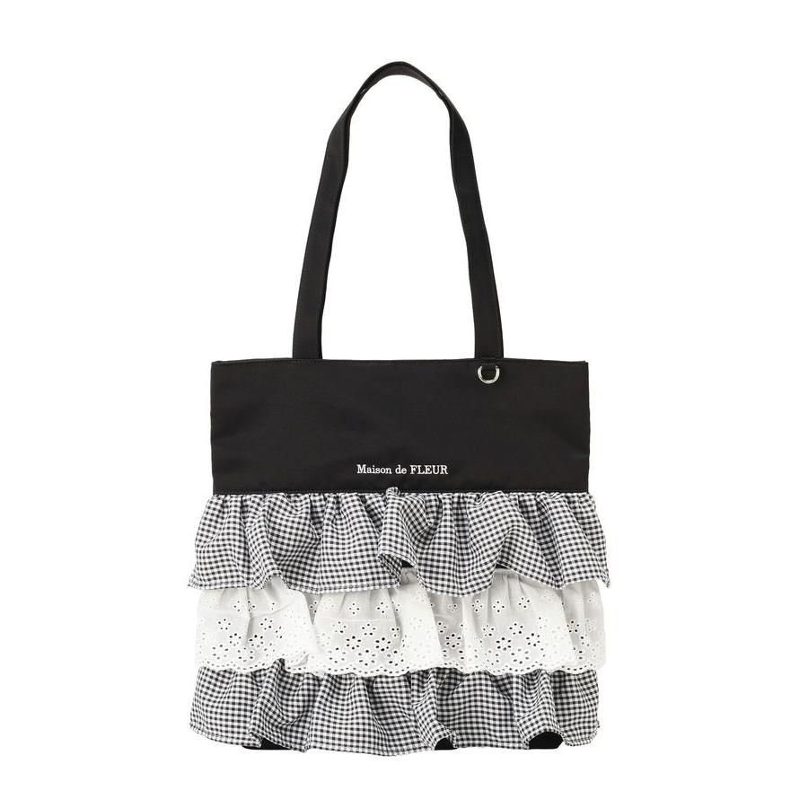 Maison de FLEUR（メゾンドフルール） サテンフロントフリルスクエア