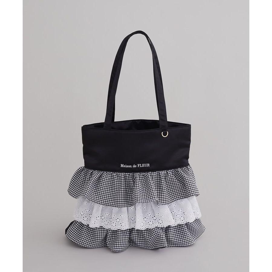 Maison de FLEUR（メゾンドフルール） サテンフロントフリルスクエア