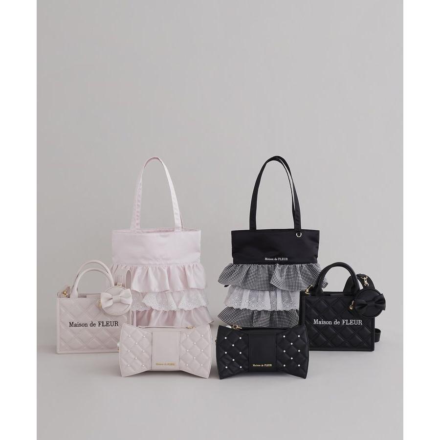 Maison de FLEUR（メゾンドフルール） サテンフロントフリルスクエア