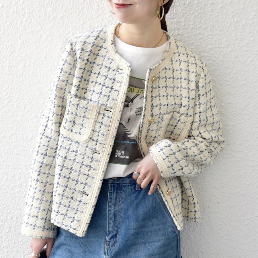 SHIPS any any: ツイード パイピング ノーカラー ジャケット : マルイ