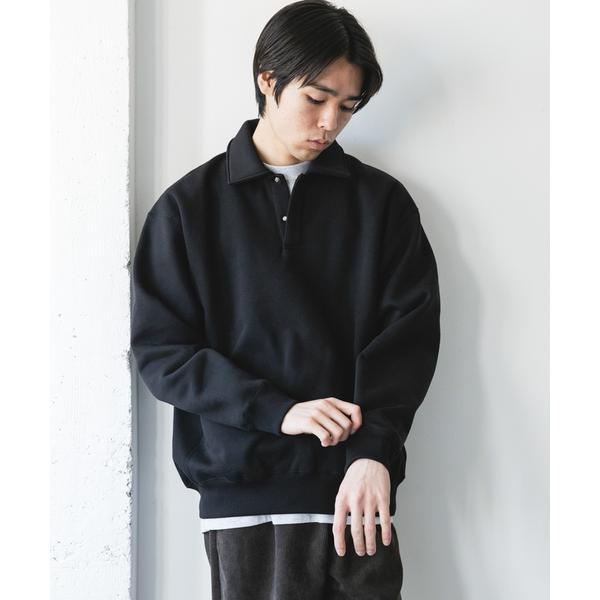 back channel スウェット ポロシャツ 00s ペイズリー柄 日本製 Back Channel / BASEBALL SHIRT (O.D.) - NEWPORT 静岡セレクト