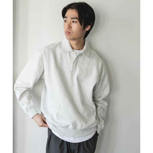 back channel スウェット ポロシャツ 00s ペイズリー柄 日本製 Back Channel】LIGHT CREW SWEAT