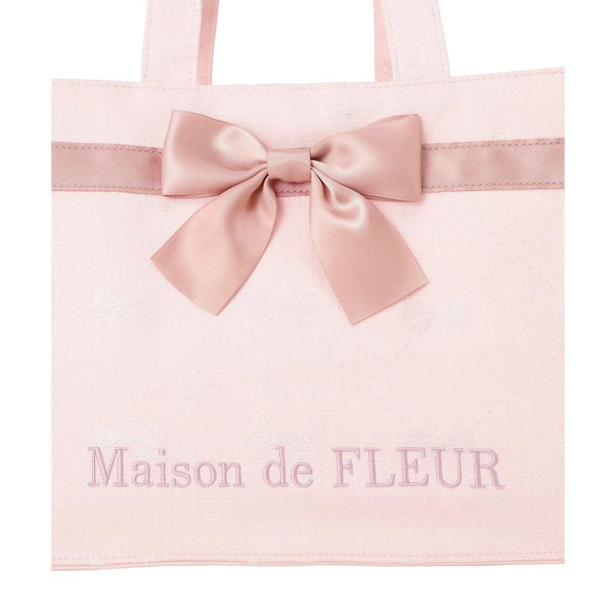 Maison de FLEUR（メゾンドフルール） リボンジャカードスクエアトート