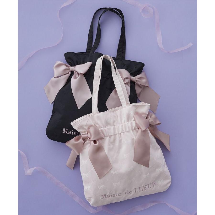 Maison de FLEUR（メゾンドフルール） リボンジャカードダブルリボン