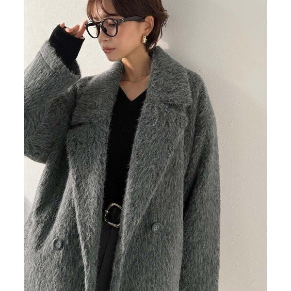 ふわり纏うだけで上品見え。2wayシャギーダブルビックカラージャケット