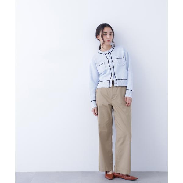 ASTRAET バイカラー カーディガン 未使用品 ASTRAET（アストラット）の「＜ASTRAET＞バイカラー クルーネック