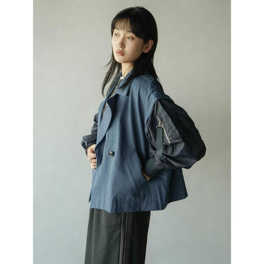 RADIATE（ラディエイト） MA-1スリーブビッグカラーデニムジャケット