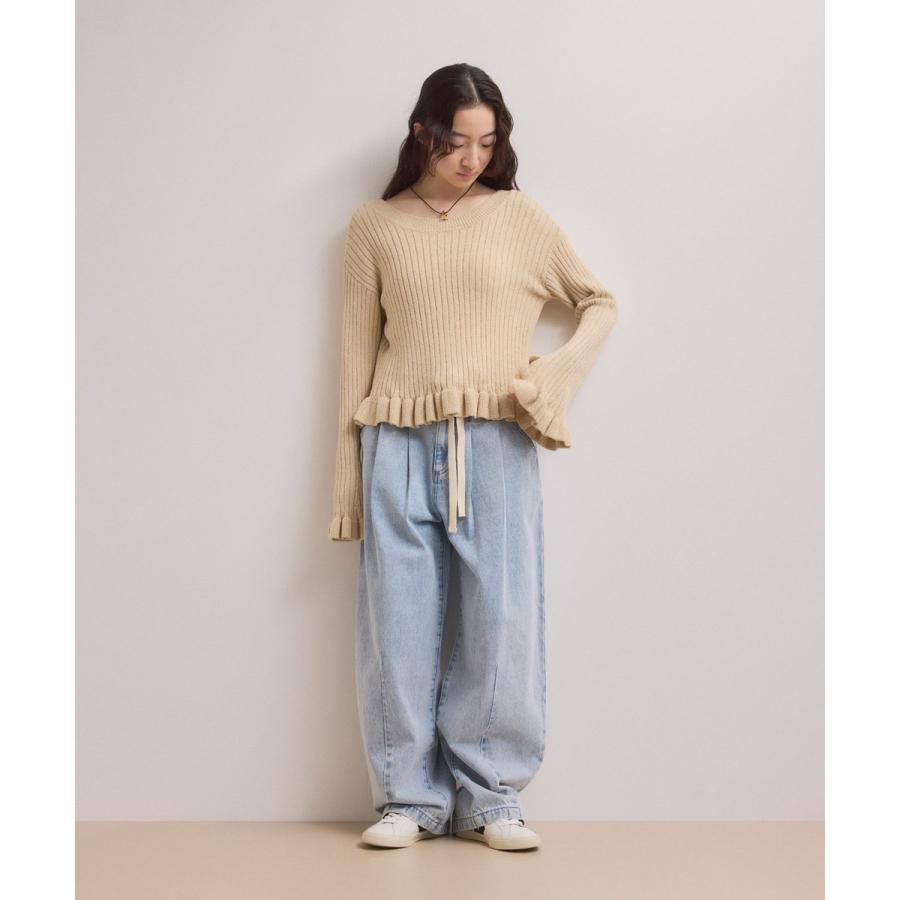 ADAM ET ROPE'（アダムエロペ） 【WEB限定】2タックカーブデニムパンツ
