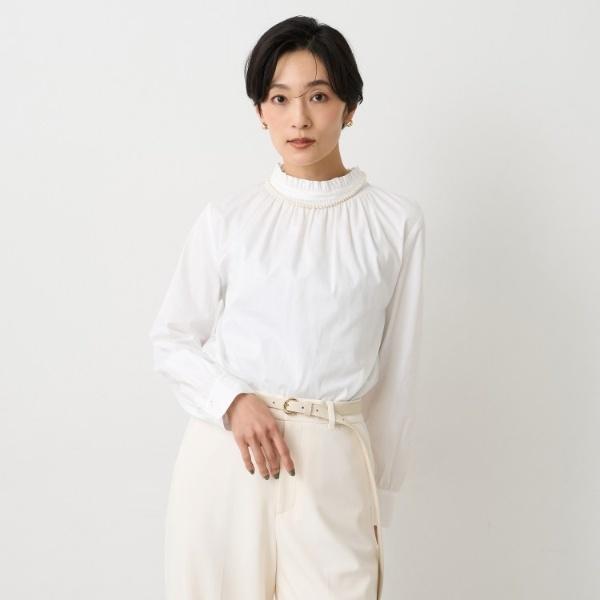 UNTITLED（アンタイトル） 【コットン100洗える】シャーリングフリル