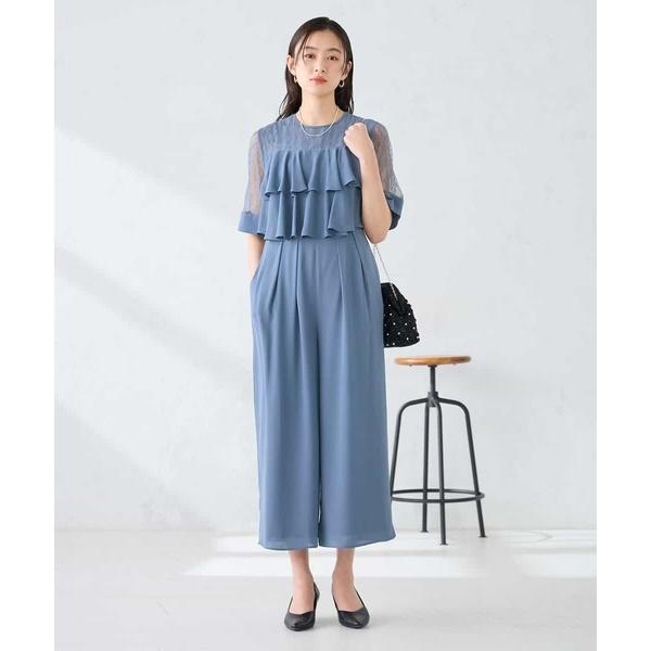【結婚式/お呼ばれに】ラッフルティアードオールインワンドレスの画像