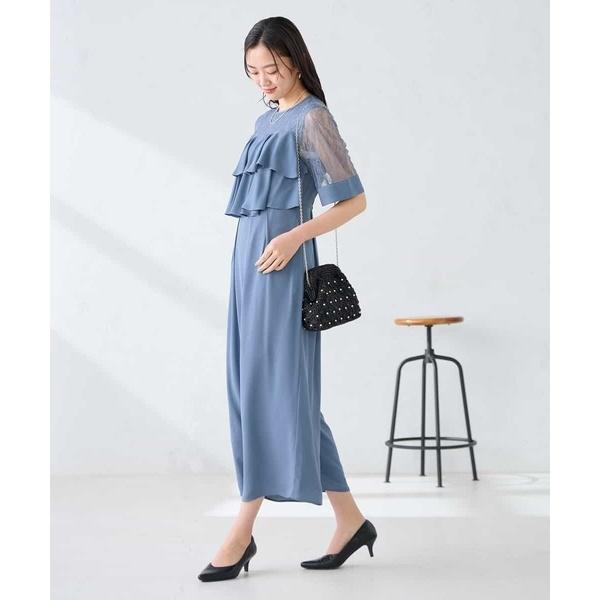 【結婚式/お呼ばれに】ラッフルティアードオールインワンドレスの画像