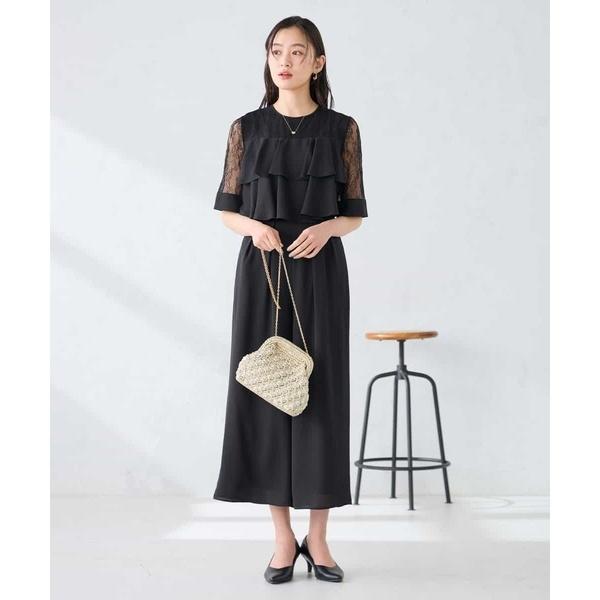【結婚式/お呼ばれに】ラッフルティアードオールインワンドレスの画像