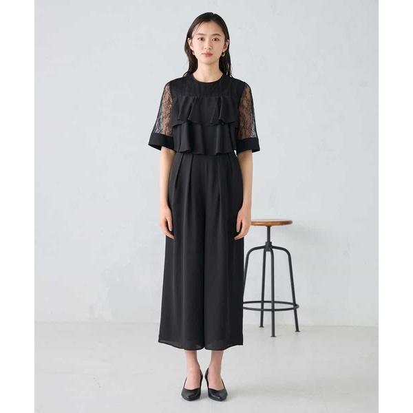 【結婚式/お呼ばれに】ラッフルティアードオールインワンドレスの画像