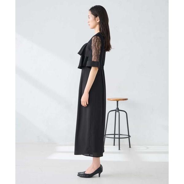 【結婚式/お呼ばれに】ラッフルティアードオールインワンドレスの画像