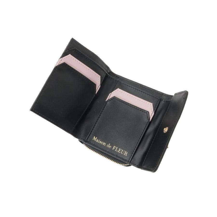 Maison de FLEUR（メゾンドフルール） リボンビジューウォレット