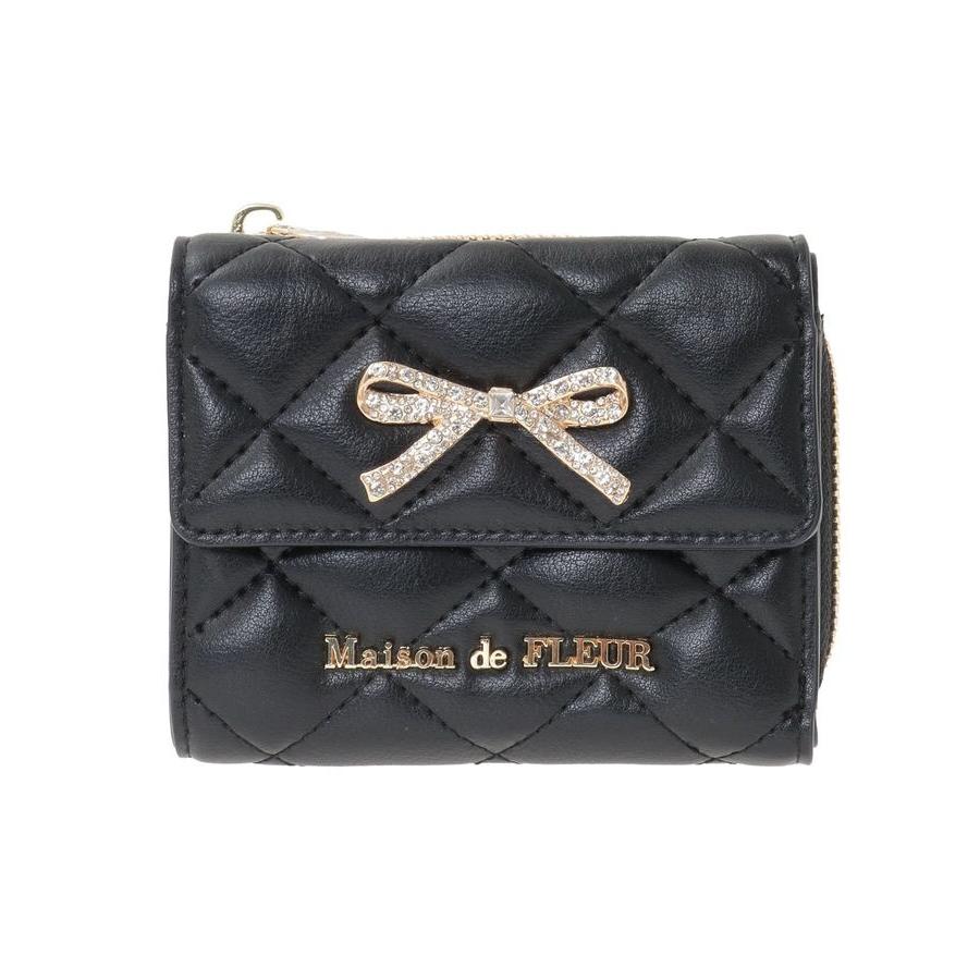 Maison de FLEUR（メゾンドフルール） リボンビジューウォレット