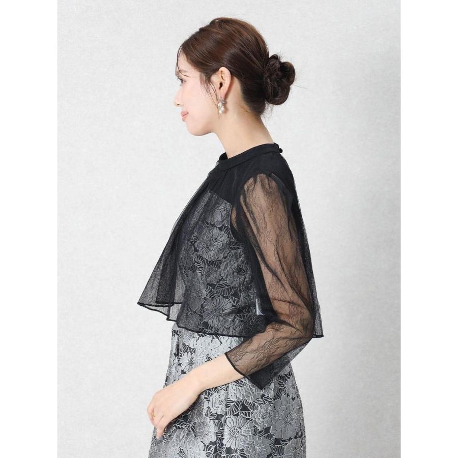 Rire fete（リルフェテ） フラワージャガードチュールレイヤードドレス