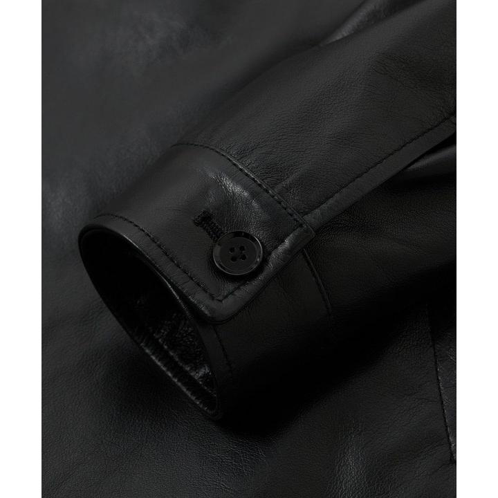 ライトラムレザー カバーオールブルゾンの画像