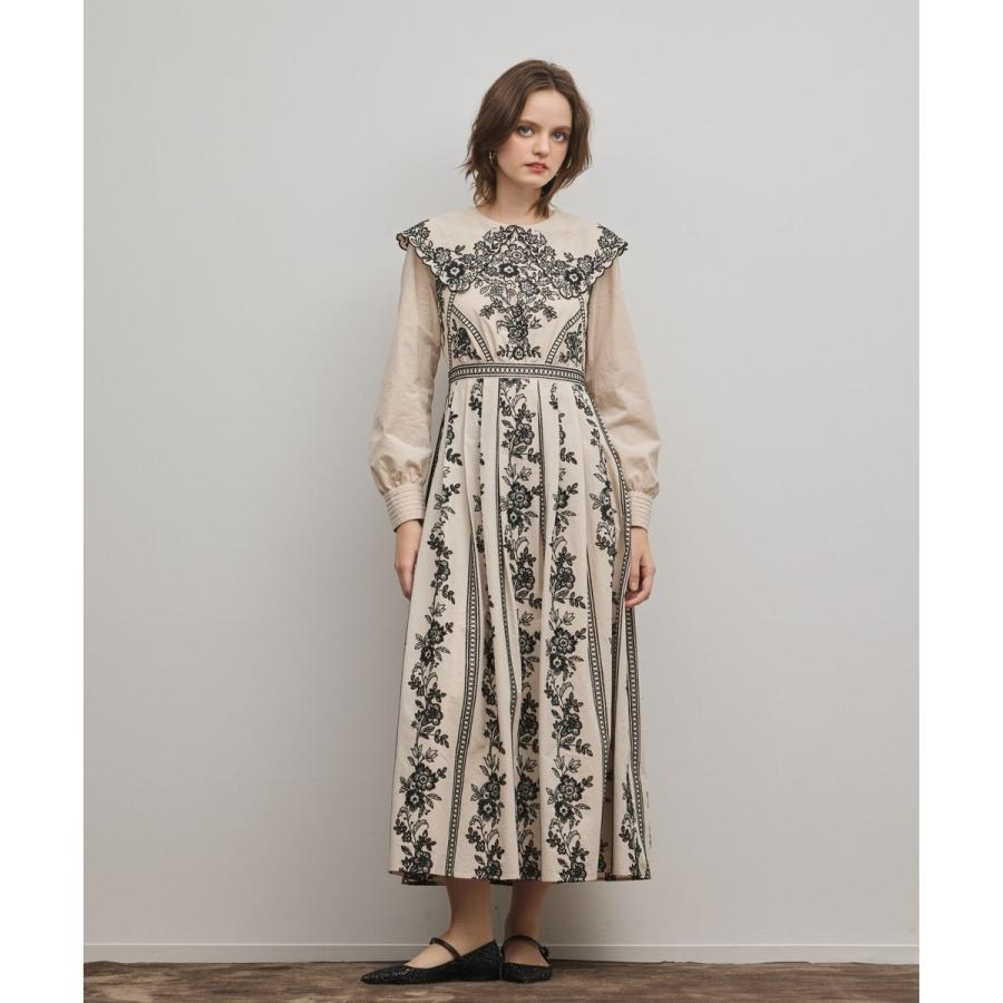 GRACE CONTINENTAL（グレースコンチネンタル） パターン刺繍ワンピース