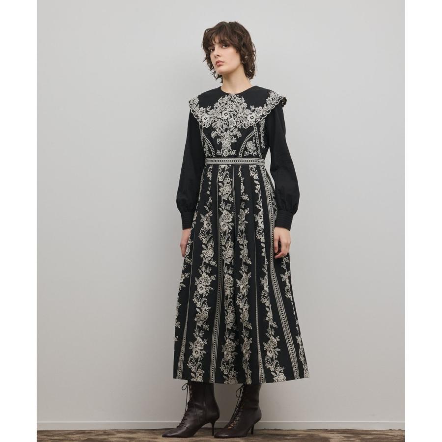 GRACE CONTINENTAL（グレースコンチネンタル） パターン刺繍ワンピース