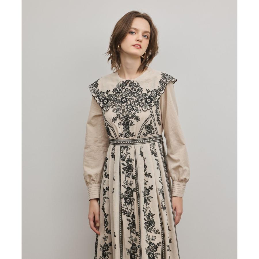 GRACE CONTINENTAL（グレースコンチネンタル） パターン刺繍ワンピース