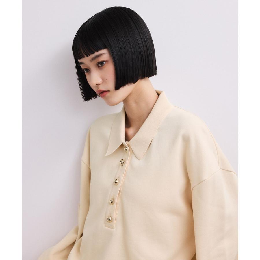 ベースレンジ ベロアトップス ピーチベージュ　アダムエロペ別注 グロッシーベロアドレープトップス – poláura OFFICIAL ONLINE STORE