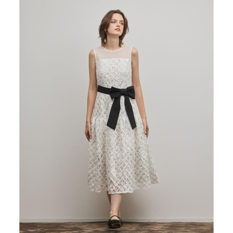 グレースコンチネンタル　レース切替コード刺繍ワンピース GRACE CONTINENTAL（グレースコンチネンタル） コード刺繍ワンピース