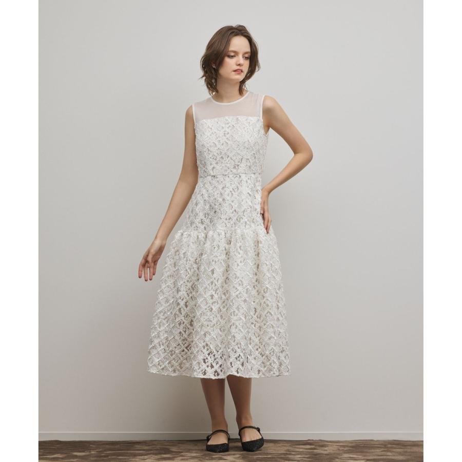 GRACE CONTINENTAL（グレースコンチネンタル） コード刺繍ワンピース