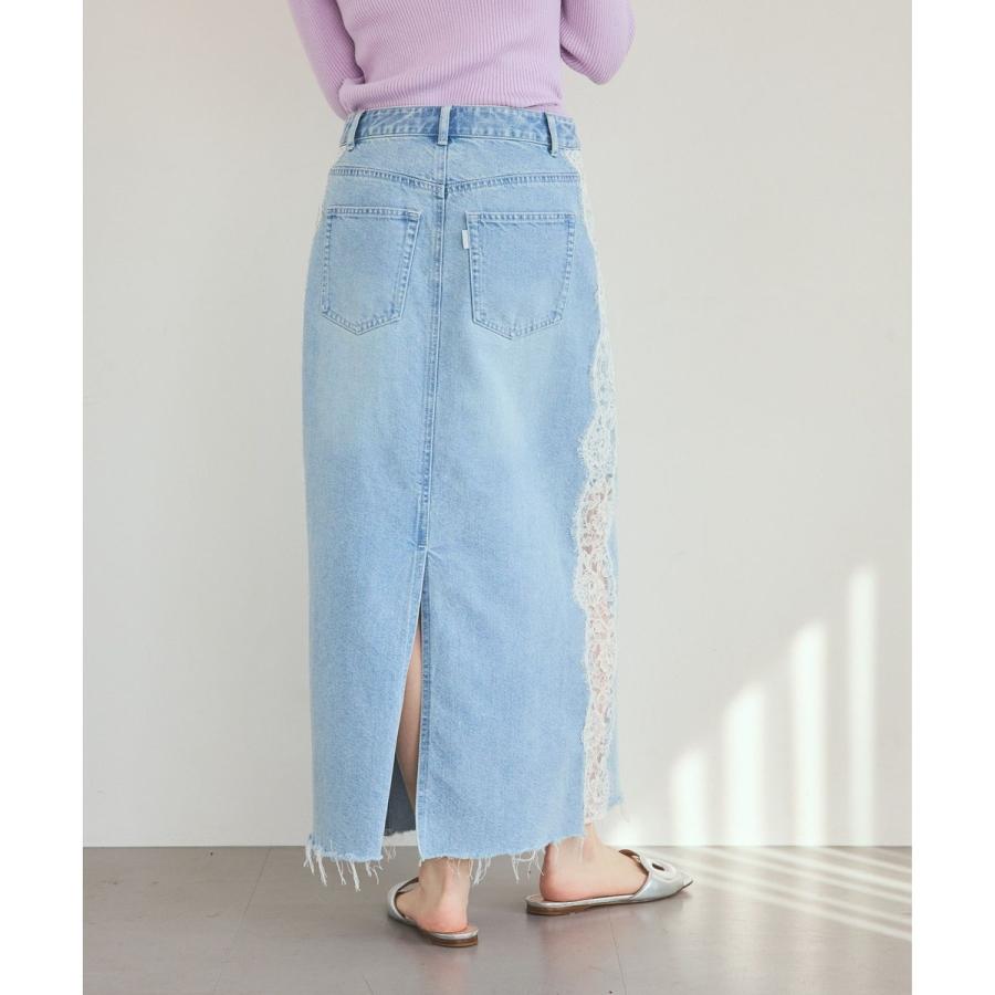 GRACE CONTINENTAL（グレースコンチネンタル） サイドレースデニム  