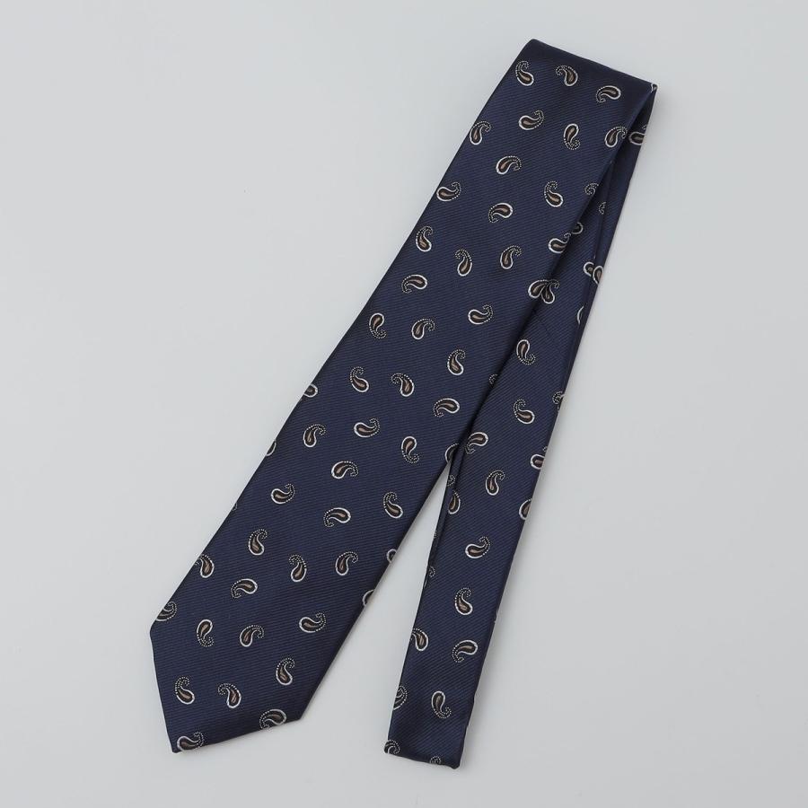 ☆ ハマのGM☆SHIPS ペイズリー ネクタイ ブラウン 61:ペイズリー